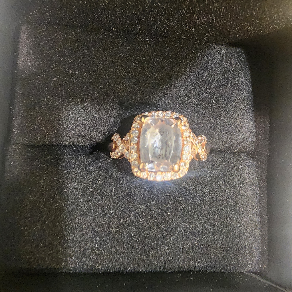 Morganite And Diamond Ring